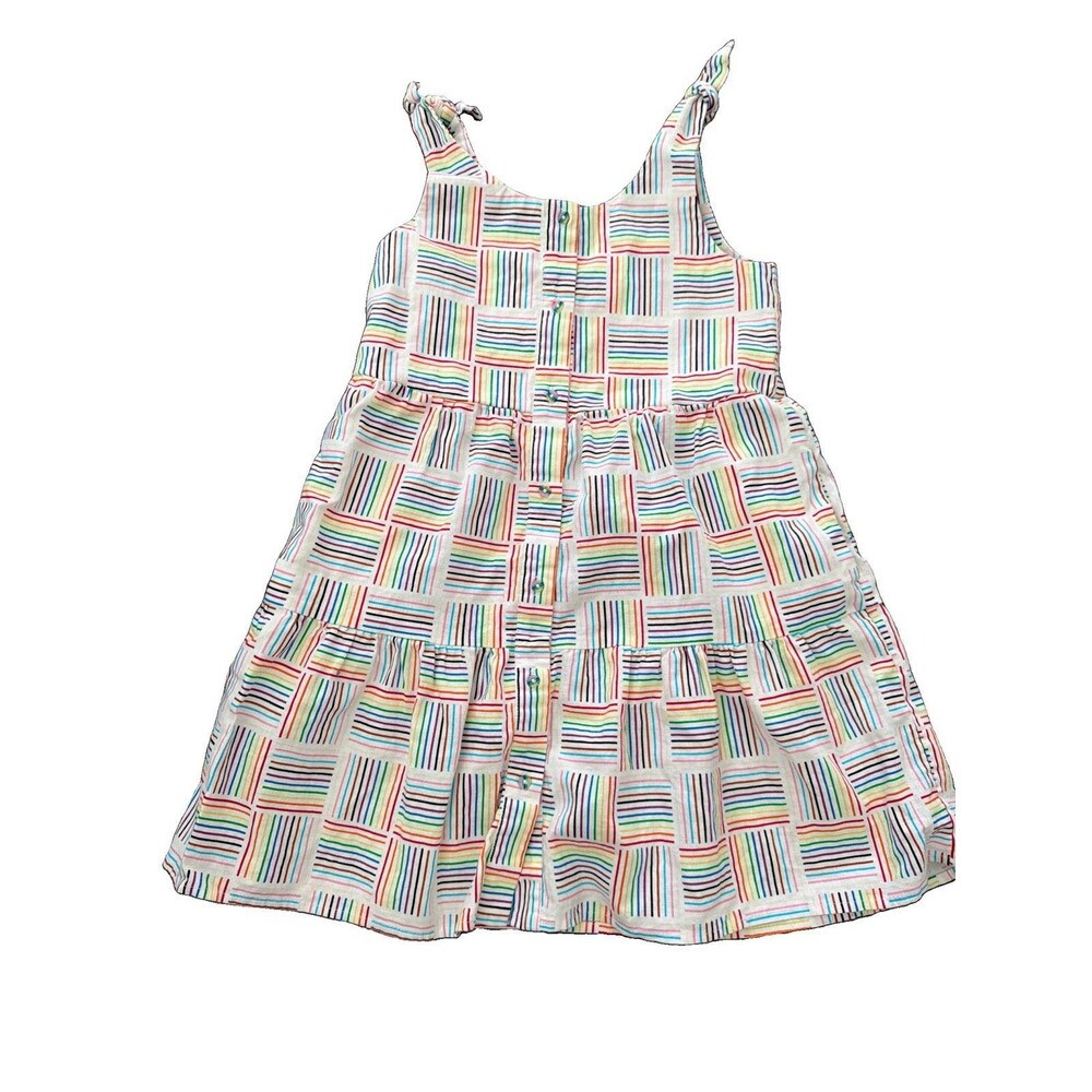 Pride edition 2020’s Linen Cotton Multicolor Striped Rainbow Sundress S 6/6x